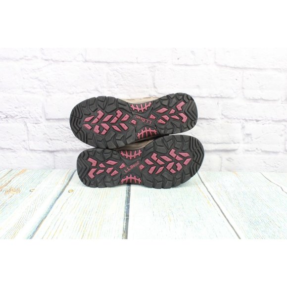 LL Bean Brown Pink Leather Mesh Tek 2.5 WP Trail Hiking Sneakers 6 M - Picture 9 of 9